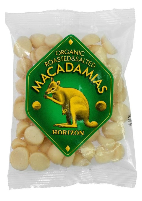 ORZECHY MACADAMIA PRAŻONE I SOLONE BIO 100 g - HORIZON HORIZON (syropy, kremy orzechowe)