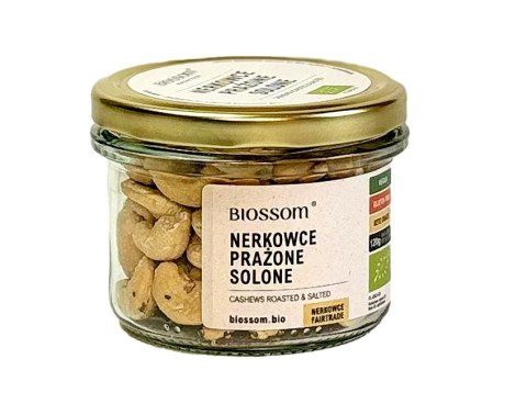 ORZECHY NERKOWCA PRAŻONE I SOLONE BEZGLUTENOWE BIO 120 g - BIOSSOM BIOSSOM (przekąski)