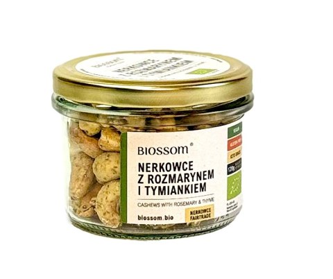 ORZECHY NERKOWCA Z ROZMARYNEM I TYMIANKIEM BEZGLUTENOWE BIO 120 g - BIOSSOM BIOSSOM (przekąski)