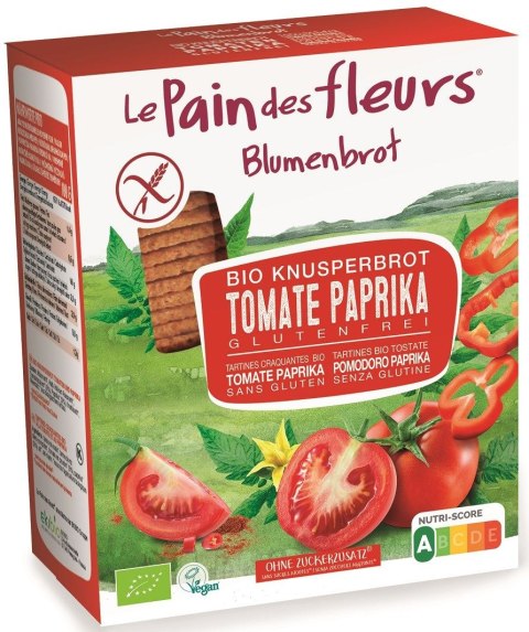 PIECZYWO CHRUPKIE POMIDOROWO - PAPRYKOWE BEZGLUTENOWE BIO 150 g - LE PAIN DES FLEURS LE PAIN DES FLEURS (pieczywo chrupkie)