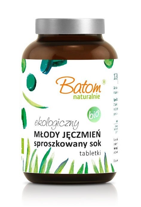 SOK Z MŁODEGO JĘCZMIENIA SPROSZKOWANY BIO (500 mg) 240 TABLETEK - BATOM BATOM (oleje, soki, sole kąpielowe)