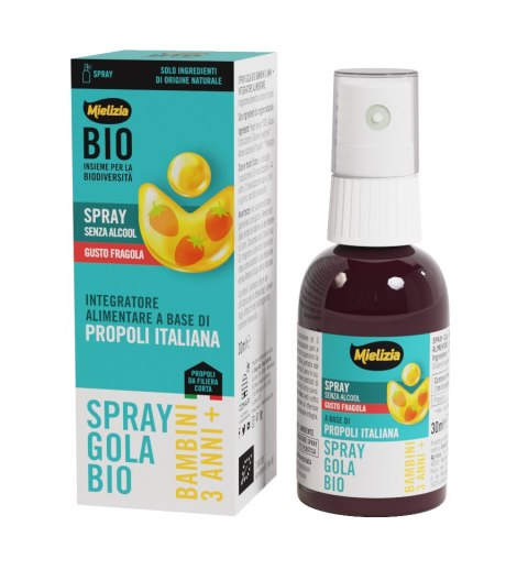 SPRAY DO GARDŁA Z PROPOLISEM BIO DLA DZIECI POWYŻEJ 3 LAT 30 ml - MIELIZIA MIELIZIA (miody,ciastka,batoniki, musy)