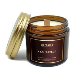 ŚWIECA SOJOWA ZAPACHOWA Z DREWNIANYM KNOTEM GENTLEMAN 120 ml - YOUR CANDLE YOUR CANDLE (świece, olejki eteryczne)