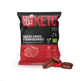 TRUSKAWKI W CZEKOLADZIE CIEMNEJ BEZ DODATKU CUKRU KETO BIO 40 g - COCOA COCOA (czekolady i bakalie w surowej czekoladzie)