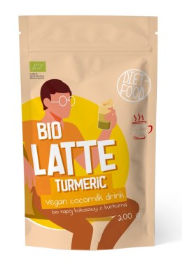 LATTE TURMERIC - NAPÓJ KOKOSOWY Z KURKUMĄ BIO 200 g - DIET-FOOD DIET-FOOD