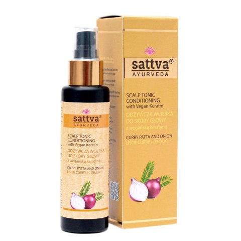 WCIERKA DO SKÓRY GŁOWY ODŻYWCZA LIŚCIE CURRY & CEBULA 100 ml - SATTVA (AYURVEDA) SATTVA (kosmetyki ajurwedyjskie, kadzidełka)
