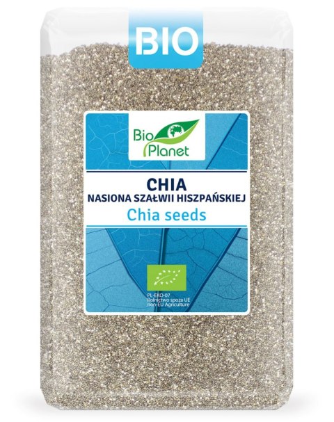 CHIA - NASIONA SZAŁWII HISZPAŃSKIEJ BIO 2 kg - BIO PLANET BIO PLANET - seria NIEBIESKA (ryże, kasze, ziarna)