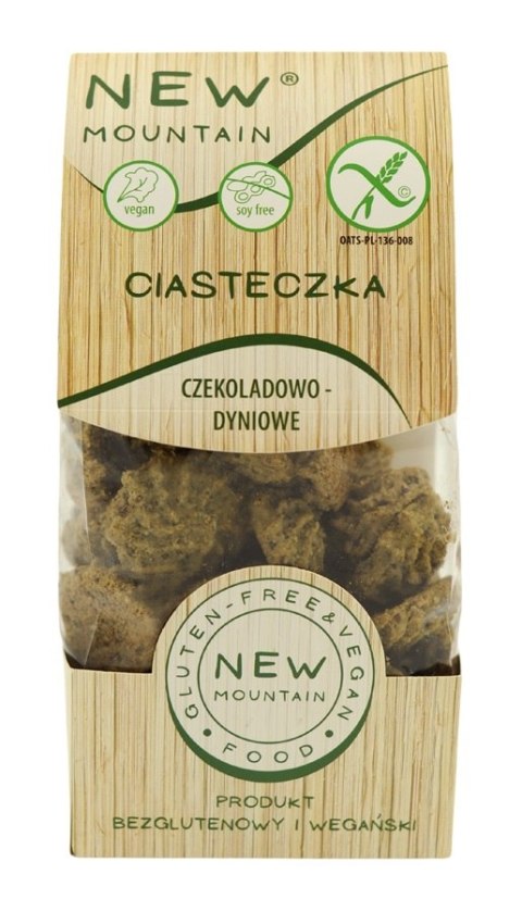 CIASTKA OWSIANO - CZEKOLADOWO - DYNIOWE BEZGLUTENOWE 220 g - NEW MOUNTAIN NEW MOUTAIN (bezglutenowe-ciastka,bezy,paluchy)