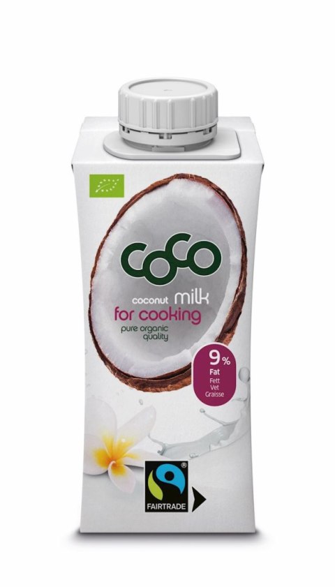 COCONUT MILK - NAPÓJ KOKOSOWY DO GOTOWANIA BEZ DODATKU CUKRÓW FAIR TRADE BIO 200 ml - COCO (DR MARTINS) COCO DR. MARTINS (wody kokosowe, napoje kokosowe)