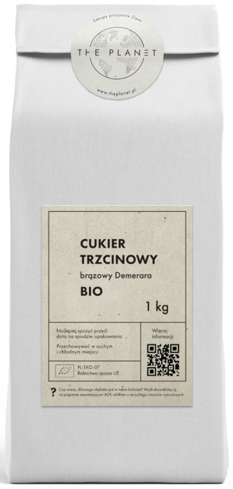 CUKIER TRZCINOWY DEMERARA BIO 1 kg - THE PLANET THE PLANET (Zakupy przyjazne Ziemi)