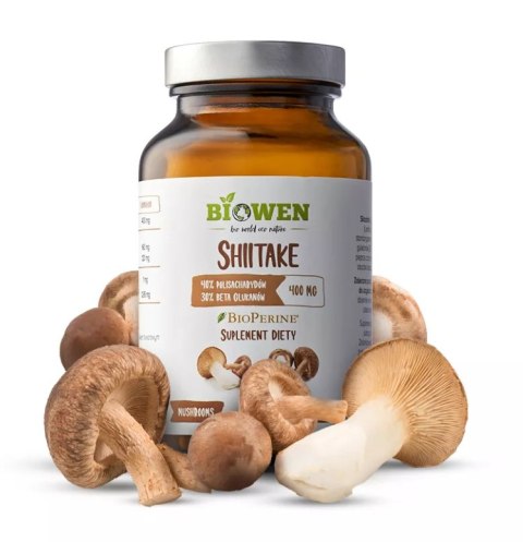 GRZYBY SHIITAKE EKSTRAKT (400 mg) BEZGLUTENOWY 90 KAPSUŁEK - HEMPKING (BIOWEN) HEMPKING (suplementy diety, kosmetyki)