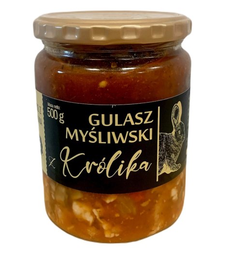 GULASZ MYŚLIWSKI Z KRÓLIKA BEZGLUTENOWY 500 g - AMCIU KRÓLIKI AMCIU (mięso i przetwory z królika)