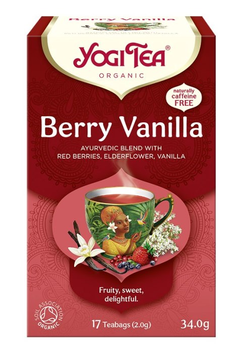 HERBATKA CZERWONE OWOCE - WANILIA (BERRY VANILLA) BIO (17 x 2 g) 34 g - YOGI TEA YOGI TEA (herbaty i herbatki)