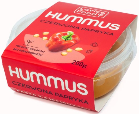 HUMMUS CZERWONA PAPRYKA 200 g - LAVICA FOOD LAVICA FOOD (hummusy, zupy)