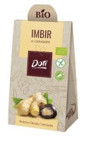 IMBIR KANDYZOWANY W CZEKOLADZIE GORZKIEJ BEZGLUTENOWY BIO 50 g - DOTI DOTI (produkty w deserowej czekoladzie)