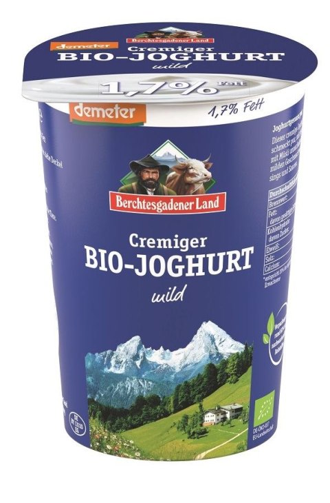 JOGURT NATURALNY 1,7 % DEMETER BIO 500 g - BERCHTESGADENER LAND BERCHTESGADENER LAND (nabiał z mleka krowiego)