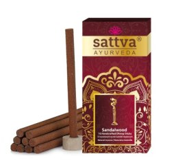 KADZIDEŁKA INDYJSKIE SŁUPKOWE SANDAŁOWE (10 szt.) 20 g - SATTVA (AYURVEDA) SATTVA (kadzidła, kosmetyki)