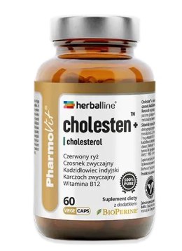 KAPSUŁKI NA PRAWIDŁOWY POZIOM CHOLESTEROLU (CHOLESTEN+) BEZGLUTENOWE 60 szt. - PHARMOVIT (HERBALLINE) PHARMOVIT (suplementy diety)