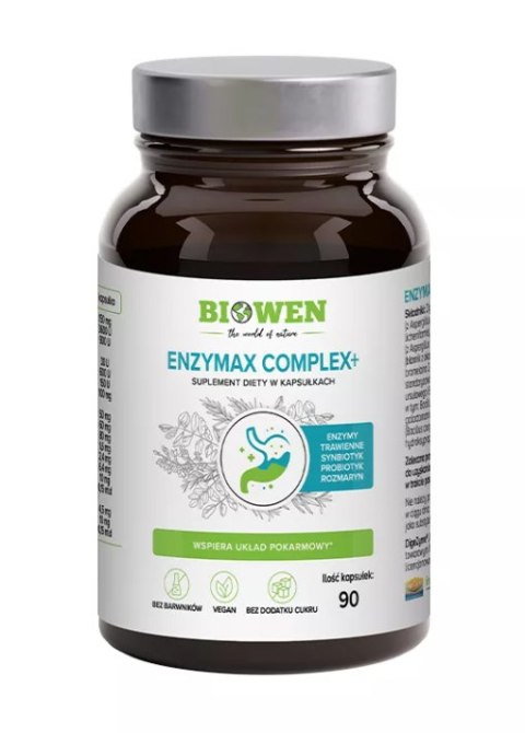 KAPSUŁKI NA WSPARCIE TRAWIENIA ENZYMAX COMPLEX+ 90 KAPSUŁEK - HEMPKING (BIOWEN) HEMPKING (suplementy diety, kosmetyki)