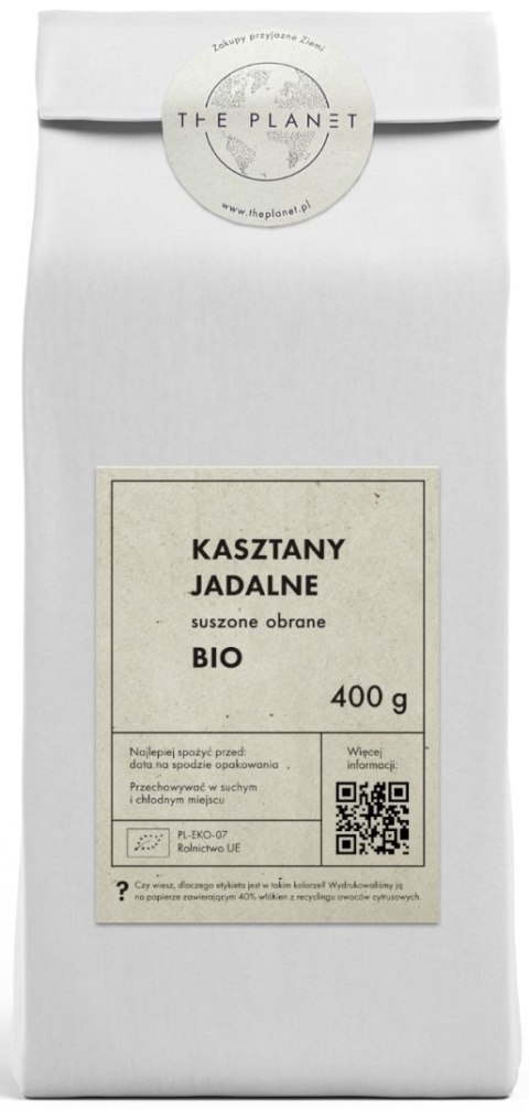 KASZTANY JADALNE SUSZONE BEZGLUTENOWE BIO 400 g - THE PLANET THE PLANET (Zakupy przyjazne Ziemi)