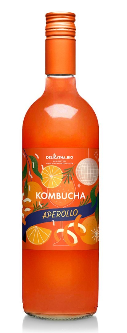 KOMBUCHA APEROLLO BIO 700 ml - DELIKATNA DELIKATNA (kombucha, kimchi, zakwas)