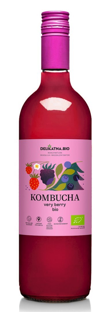 KOMBUCHA VERY BERRY BIO 750 ml - DELIKATNA DELIKATNA (kombucha, kimchi, zakwas)