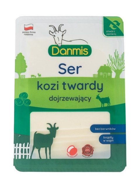 KOZI SER DOJRZEWAJĄCY PLASTRY 100 g - DANMIS DANMIS (nabiał z mleka koziego)