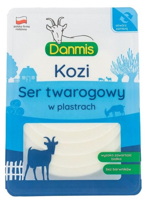 KOZI SER TWAROGOWY PLASTRY 100 g - DANMIS DANMIS (nabiał z mleka koziego)