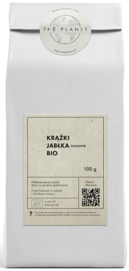 JABŁKA SUSZONE KRĄŻKI BEZGLUTENOWE BIO 100 g - THE PLANET THE PLANET (Zakupy przyjazne Ziemi)