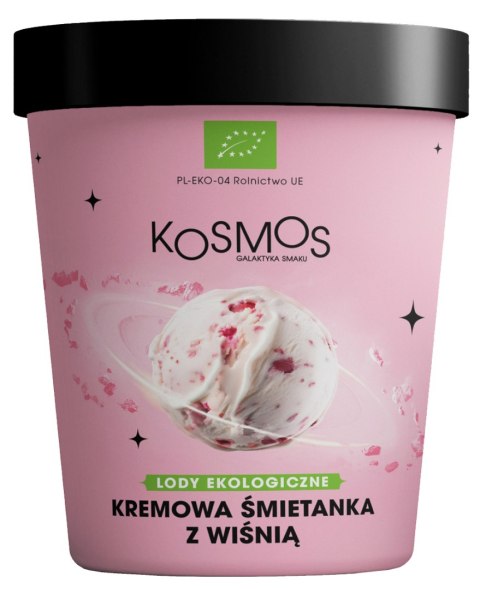 LODY RZEMIEŚLNICZE KREMOWA ŚMIETANKA Z WIŚNIĄ BIO 475 ml - KOSMOS KOSMOS (MROŻONKI - lody)