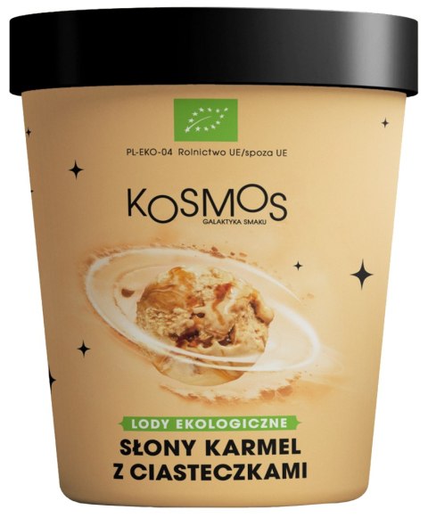 LODY RZEMIEŚLNICZE SŁONY KARMEL Z CIASTECZKAMI BIO 475 ml - KOSMOS KOSMOS (MROŻONKI - lody)