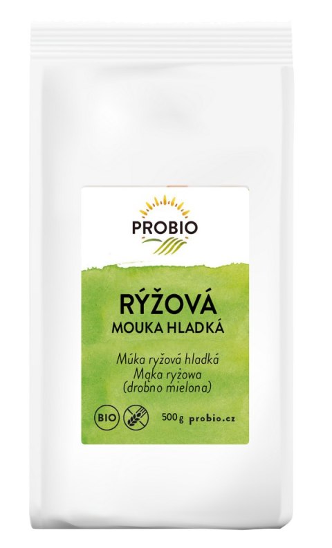 MĄKA RYŻOWA DROBNO MIELONA BEZGLUTENOWA BIO 500 g - PROBIO PROBIO (mieszanki do wypieków, mąki)