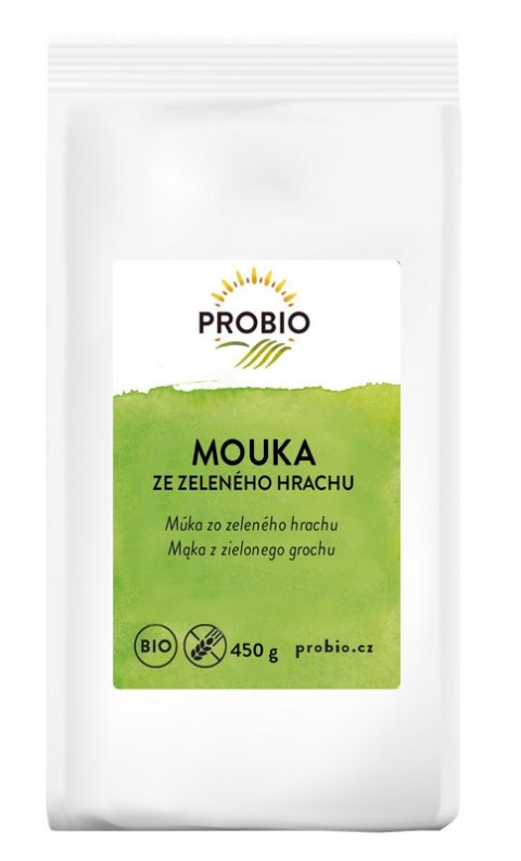 MĄKA Z ZIELONEGO GROSZKU BEZGLUTENOWA BIO 450 g - PROBIO PROBIO (mieszanki do wypieków, mąki)