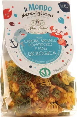 MAKARON (KUKURYDZIANY TRÓJKOLOROWY) DLA DZIECI OCEAN BEZGLUTENOWY BIO 250 g - PASTA NATURA PASTA NATURA (makarony bezglutenowe)