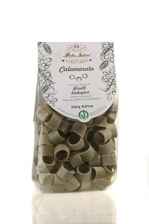 MAKARON PROTEINOWY (Z GROSZKU I RYŻU BRĄZOWEGO) CALAMARATA BEZGLUTENOWY BIO 250 g - PASTA NATURA PASTA NATURA (makarony bezglutenowe)