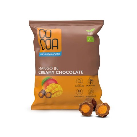 MANGO W CZEKOLADZIE CREAMY BEZ DODATKU CUKRU BIO 70 g - COCOA COCOA (czekolady i bakalie w surowej czekoladzie)