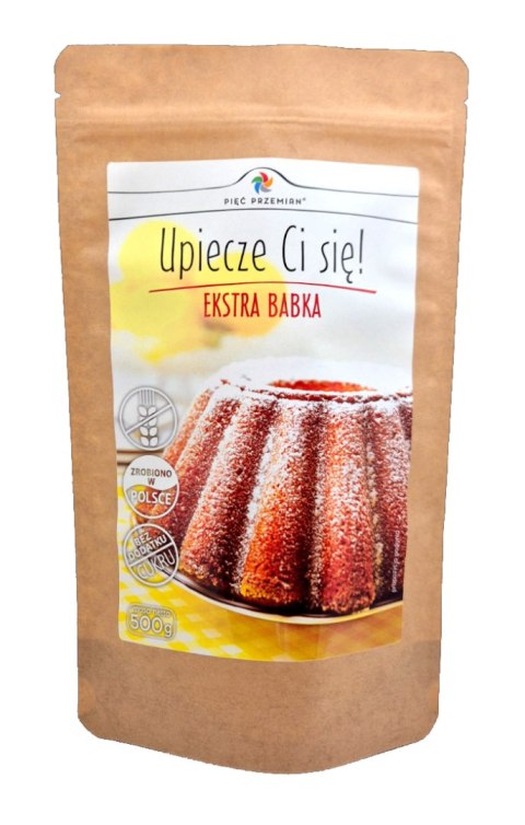 MIESZANKA DO WYPIEKU BABKI BEZ DODATKU CUKRÓW BEZGLUTENOWA 500 g - PIĘĆ PRZEMIAN (PRODUKT SEZONOWY) PIĘĆ PRZEMIAN (produkty spożywcze)