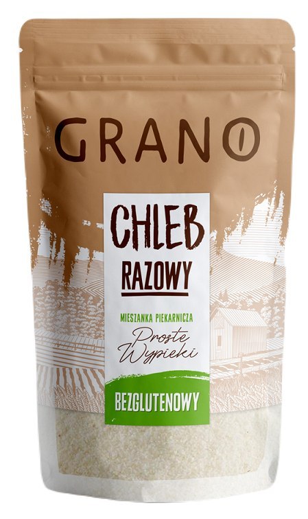 MIESZANKA DO WYPIEKU CHLEBA RAZOWEGO BEZGLUTENOWA 500 g - GRANO GRANO (mieszanki do wypieków)