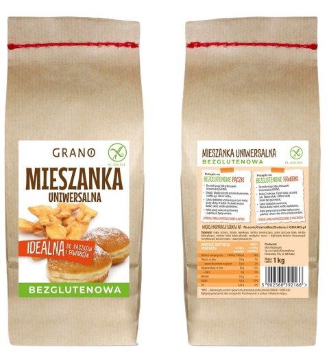 MIESZANKA UNIWERSALNA BEZGLUTENOWA 1 kg - GRANO GRANO (mieszanki do wypieków)