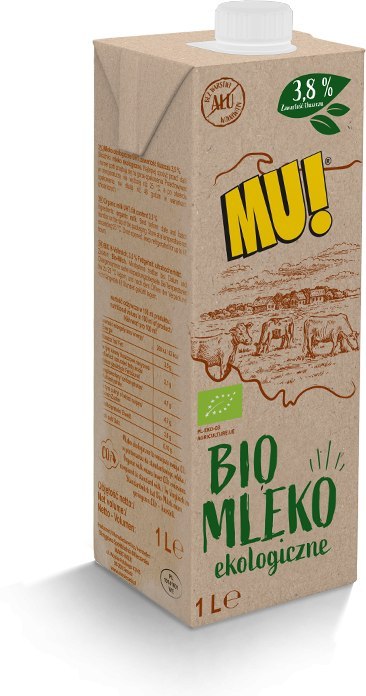 MLEKO MU! UHT (3,8 % TŁUSZCZU) BIO 1 L - WART-MILK ME! MU! (mleko kozie, krowie)