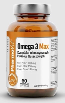 OMEGA 3 MAX BEZGLUTENOWE 60 KAPSUŁEK - PHARMOVIT (CLEAN LABEL) PHARMOVIT (suplementy diety)