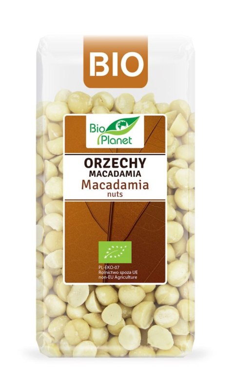 ORZECHY MACADAMIA BIO 350 g - BIO PLANET BIO PLANET - seria BRĄZOWA (orzechy i pestki)