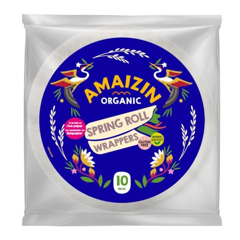 PAPIER RYŻOWY NA SPRING ROLLSY I SAJGONKI BEZGLUTENOWY BIO (10 szt.) 100 g - AMAIZIN AMAIZIN (napoje kokosowe, tortilla, chipsy, inne)