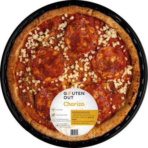 PIZZA Z SEREM MOZZARELLA I KIEŁBASĄ CHORIZO BEZGLUTENOWA 330 g - GLUTEN OUT GLUTEN OUT (pizza)