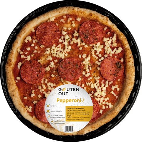 PIZZA Z SEREM MOZZARELLA I KIEŁBASĄ PEPPERONI BEZGLUTENOWA 330 g - GLUTEN OUT GLUTEN OUT (pizza)