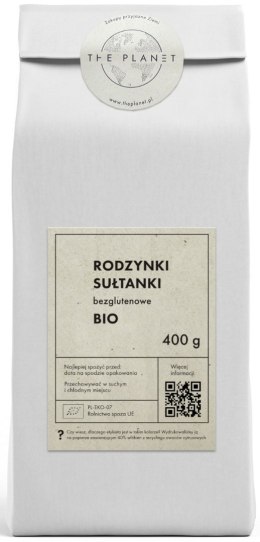 RODZYNKI SUŁTANKI BEZGLUTENOWE BIO 400 g - THE PLANET THE PLANET (Zakupy przyjazne Ziemi)