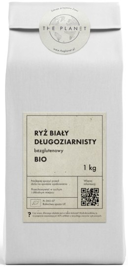RYŻ BIAŁY DŁUGOZIARNISTY BEZGLUTENOWY BIO 1 kg - THE PLANET THE PLANET (Zakupy przyjazne Ziemi)