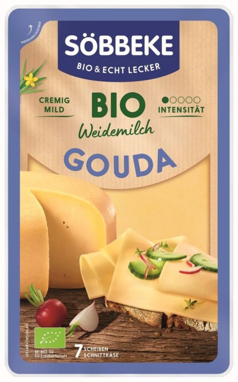 SER GOUDA PLASTRY BIO 125 g - SOBBEKE SOBBEKE (nabiał z mleka krowiego)