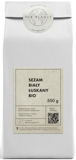 SEZAM BIAŁY ŁUSKANY BIO 500 g - THE PLANET THE PLANET (Zakupy przyjazne Ziemi)