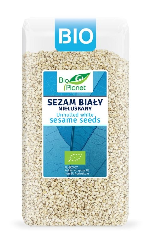 SEZAM BIAŁY NIEŁUSKANY BIO 400 g - BIO PLANET BIO PLANET - seria NIEBIESKA (ryże, kasze, ziarna)